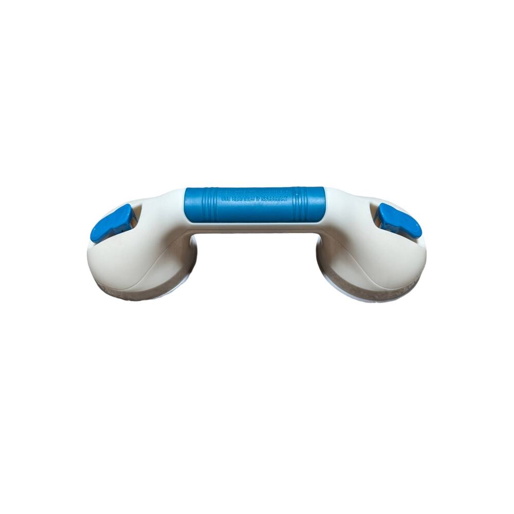 Carex Shower Grab Bar Ultra Grip Blue/White No Drill Bathtub Grab Bar - GUC